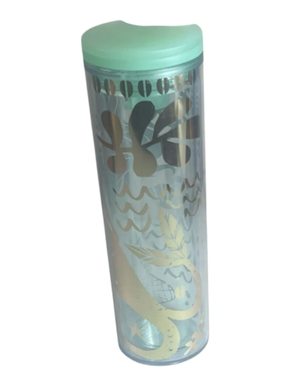 Starbucks Mermaid Siren Reusable Tumbler with Mint Lid 16oz Summer 2020 Ocean